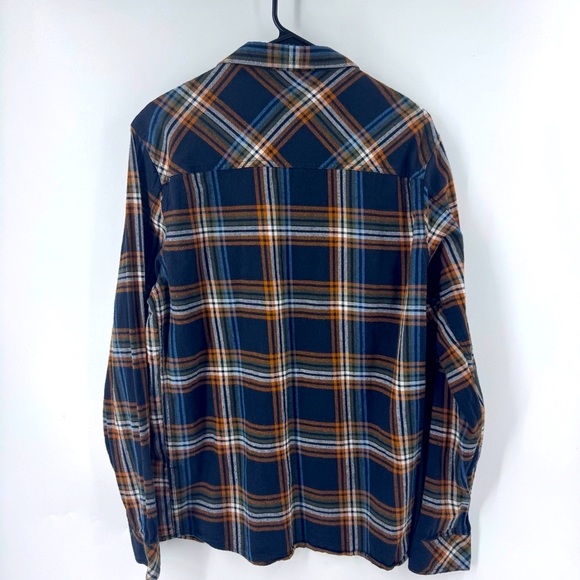 HIPPIE TREE - Jimmy Webb‎ Series Men's Plaid Button-Down Shirt - Navy and Brown - Picture 4 of 7